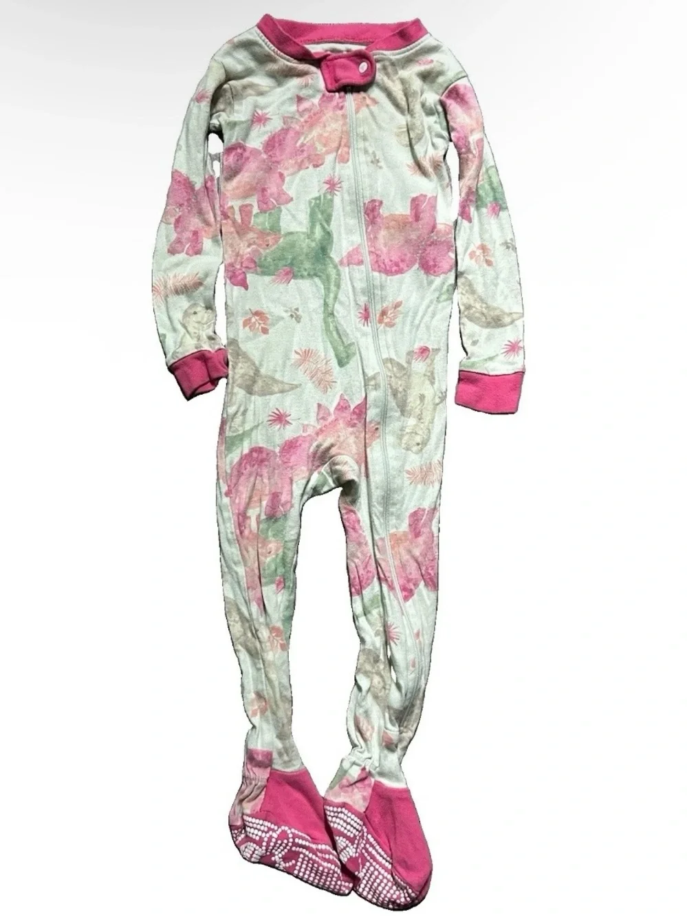 Toddler Girl Footie Pajamas Burt’s Bees Baby Size 12-18 Months